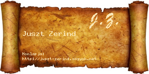 Juszt Zerind névjegykártya